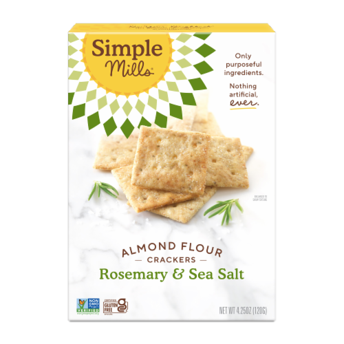 Simple Mills® Rosemary & Sea Salt Almond Flour Crackers Perspective: front