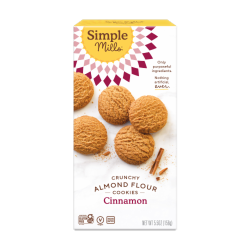 Simple Mills® Crunchy Cinnamon Almond Flour Cookies Perspective: front
