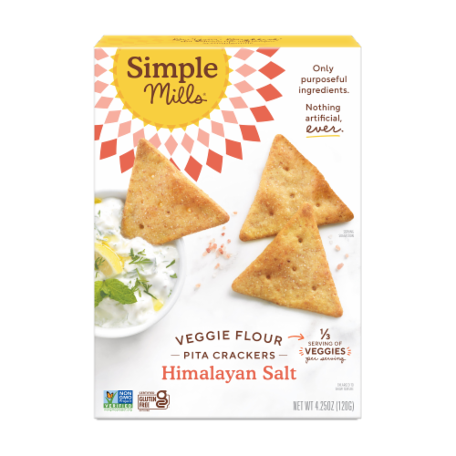 Simple Mills Himalayan Salt Veggie Pita Crackers Perspective: front