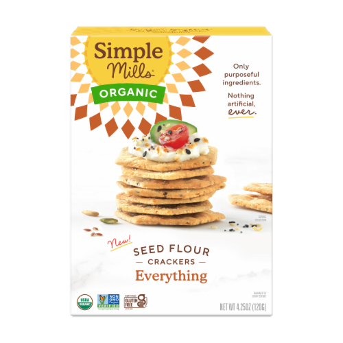 Simple Mills® Organic Everything Seed Flour Crackers Perspective: front