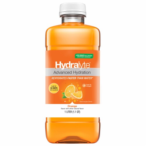 Hydralyte® Advanced Hydration Orange Flavor Oral Electrolyte Drink Perspective: front