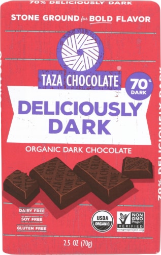 Taza Chocolate 70% Dark Chocolate Bar Perspective: front