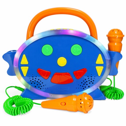 Kidzlane Karaoke Machine: 2 Mics, 100 Songs, Bluetooth & More Perspective: front