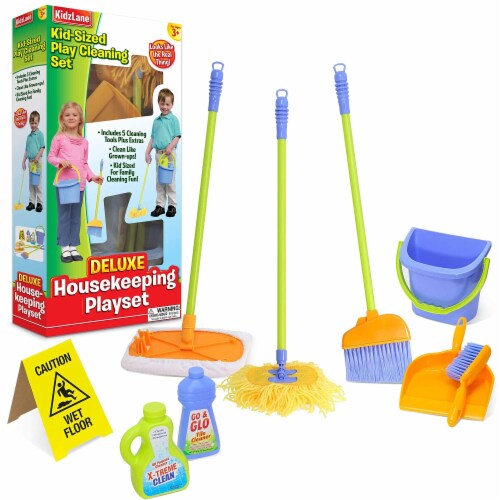 Kids Clean Set Toys Broom Baby Mop Dustpan Cleaning Tools Playset  Housekeeping Pretend Play Toys