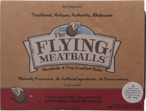 The Flying Meatballs® Italian Style Tomato Sauce & Beef Meatballs Perspective: front
