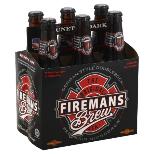 Firemans Brew Brunette Beer Perspective: front