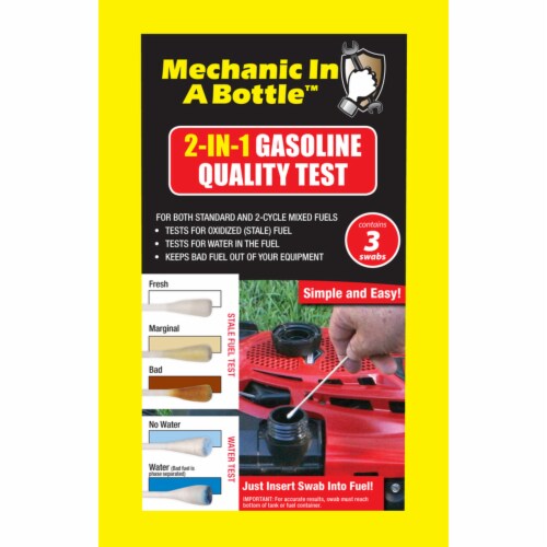 Mechanic In A Bottle Gasoline Test Swab 3 pk Total Qty 12, Case of