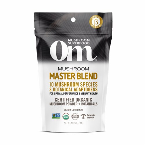 Om Mushroom Organic Master Blend Powder Perspective: front