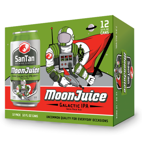 SanTan Brewing Co. Moon Juice Galactic IPA Beer Perspective: front