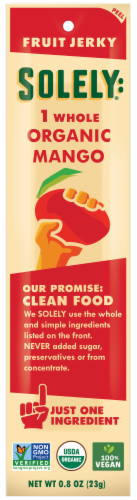 Solely® Mango Fruit Jerky Perspective: front