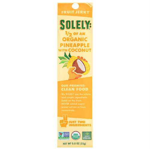 Solely Fruit Fruit Jerky Pineapple Coconut Perspective: front