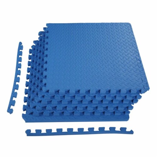 BalanceFrom Fitness 24 Sq Ft Interlocking EVA Foam Exercise Mat Tiles Blue 1 Piece Kroger