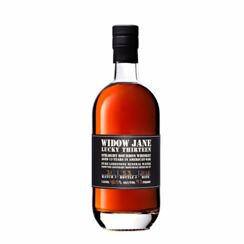 Widow Jane Aged 13 Years Lucky Thirteen New York Straight Bourbon Whiskey Perspective: front