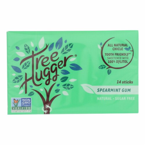 Tree Hugger - Gum Spearmint Xylitol - Case Of 12 - 14 Ct Perspective: front