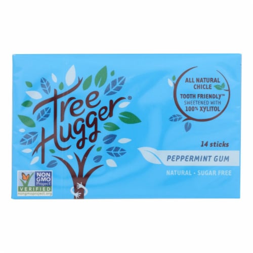 Tree Hugger - Gum Peppermint Xylitol - Case Of 12 - 14 Ct Perspective: front