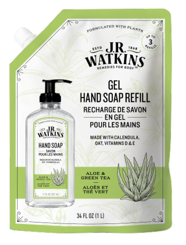 J.R. Watkins™ Aloe & Green Tea Gel Hand Soap Refill Perspective: front