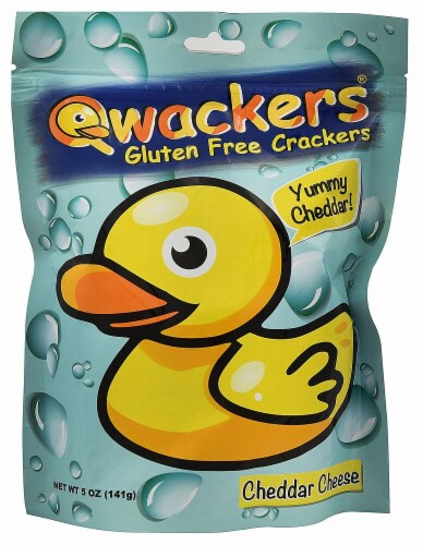 Qwackers  Gluten Free Crackers   Cheddar Cheese Perspective: front