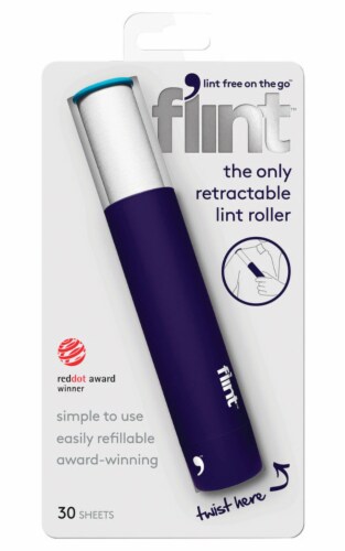 Flint™ Lint Roller - Navy Blue Perspective: front