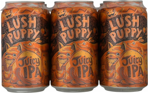 Bootstrap Brewing Lush Puppy Juicy IPA Beer Perspective: front