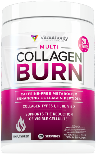 Vitauthority Multi Collagen Burn Unflavored Powder Perspective: front