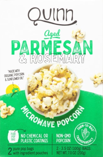 Quinn® Parmesan & Rosemary Microwave Popcorn Perspective: front