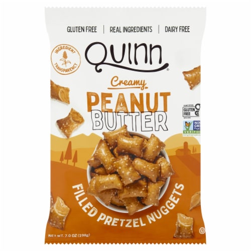 Quinn Creamy Peanut Butter Filled Pretzel Nuggets Perspective: front