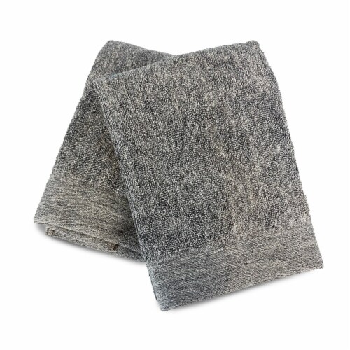BedVoyage Melange viscose from Bamboo Cotton Hand Towel 2pk - Charcoal Perspective: front