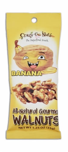 Crazy Go Nuts Banana All-Natural Gourmet Walnuts Perspective: front