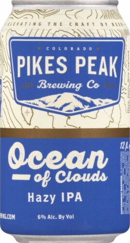 Pikes Peak Brewing Co. Ocean of Clouds Hazy IPA Perspective: front