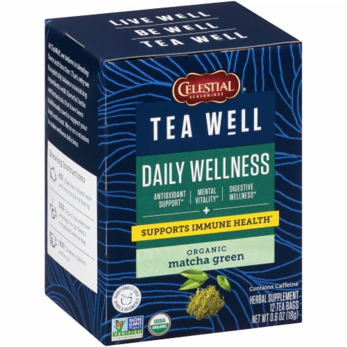 Celestial Seasonings® Tea Well Matcha Green Herb Tea Perspective: front