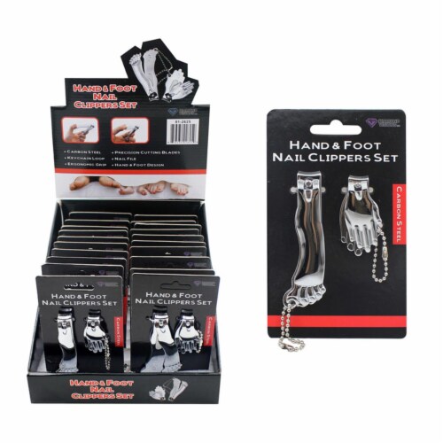 Diamond Visions 9036958 Hand & Foot Nail Clippers, Silver - Pack of 2 - Case of 20 Perspective: front