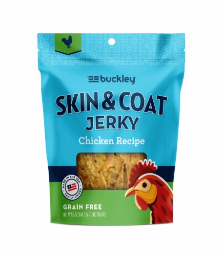 Buckley Pet Skin & Coat Chicken Jerky Grain Free Dog Treats Perspective: front