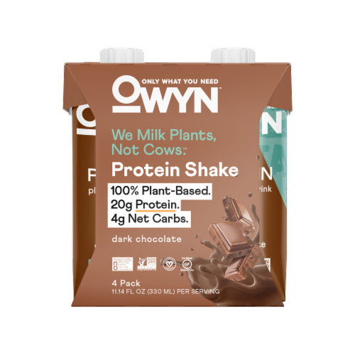 OWYN™ Dark Chocolate Non-Dairy Protein Shake Perspective: front