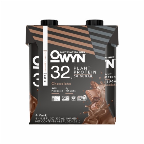 OWYN™ 100% Vegan Pro Elite Chocolate Protein Shakes Perspective: front