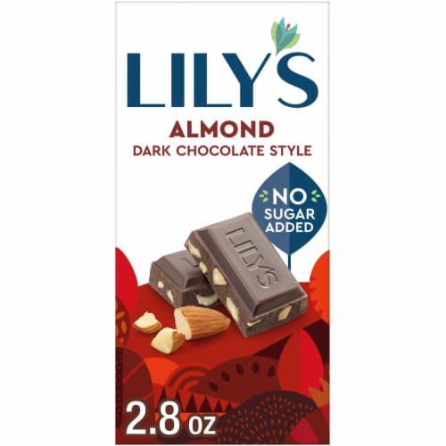 LILY’S Almond Dark Chocolate Style No Sugar Added Confection Bar