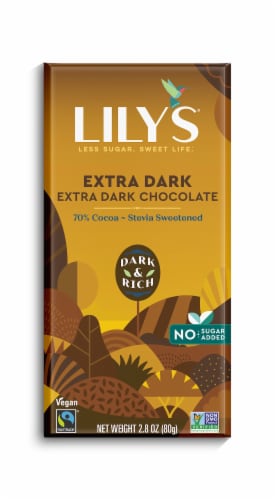 Lily's 70% Extra Dark Chocolate Bar Perspective: front