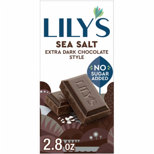 LILY’S Sea Salt Extra Dark Chocolate Style No Sugar Added Sweets Bar