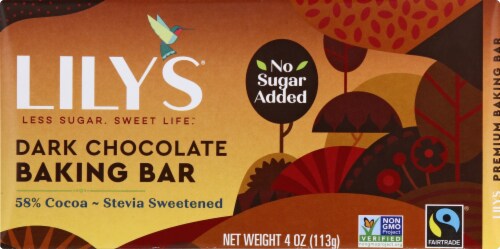 Lily's 58% Dark Chocolate Baking Bar Perspective: front