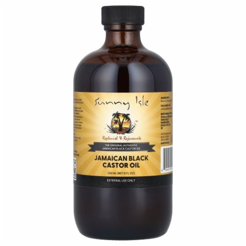 Sunny Isle Jamaican Black Castor Oil 8oz 100 Natural Treatment for Hair, Scalp and Skin, 8 fl