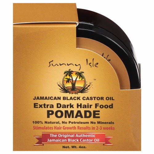 Sunny Isle Extra Dark Hair Food Pomade Perspective: front