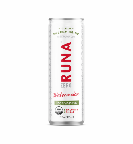 Runa Zero Watermelon Clean Energy Drink Perspective: front