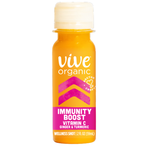 Vive Organic Immunity Boost with Vitamin C Ginger & Turmeric Shot Perspective: front