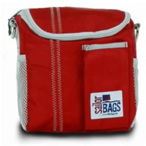 Sailor Bags Lunch Bag  True Red with Grey Trim Perspective: front