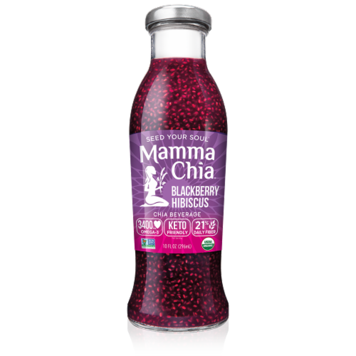 Mamma Chia Organic Beverage Blackberry Hibiscus Beverage Perspective: front