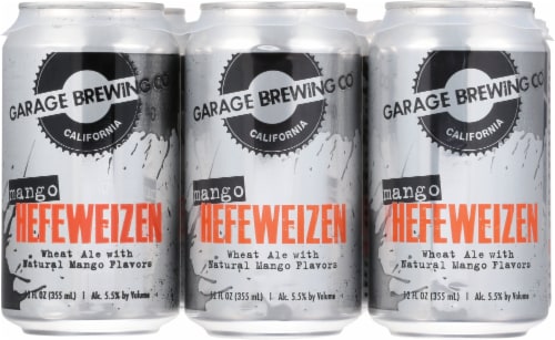 Garage Brewing Co. Mango Hefeweizen Beer Perspective: front
