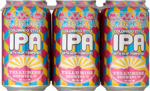 Telluride Move Me Brightly Colorado Style IPA Craft Beer Perspective: front
