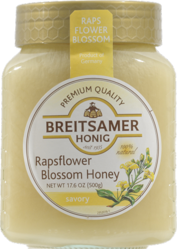 Breitsamer Honig Rapsflower Blossom Honey Perspective: front