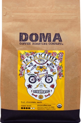 Doma Coffee Roasting Company® La Bicicletta Medium Roast Organic Coffee Perspective: front