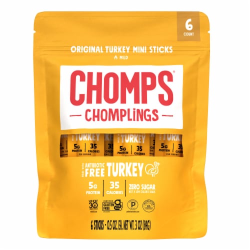 Chomps Mini Antibiotic Free Original Turkey Chomplings Perspective: front