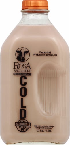 Rosa Brothers Milk Co Glass Bottled Chocolate Milk Perspective: front